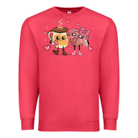 Cardinal valentines  day conchas and cafecito Premium Sweatshirt - MaliasSmallBusiness