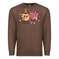 Chestnut valentines  day conchas and cafecito Premium Sweatshirt - MaliasSmallBusiness