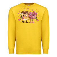 Lemon valentines  day conchas and cafecito Premium Sweatshirt - MaliasSmallBusiness