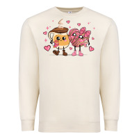 Sandshell valentines  day conchas and cafecito Premium Sweatshirt - MaliasSmallBusiness