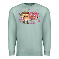 Seafoam valentines  day conchas and cafecito Premium Sweatshirt - MaliasSmallBusiness