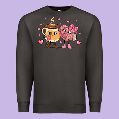 Valentines  Day Conchas And Cafecito Premium Sweatshirt Designed By Maliassmallbusiness
