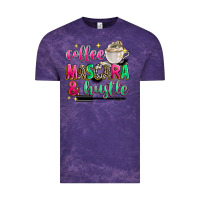 Cloud Purple coffee mascara and hustle Vintage Tee - Zillion Design Studio