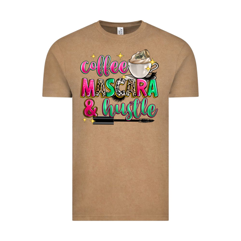 Coffee Mascara And Hustle Vintage Tee by Zillion Design Studio | Teevron