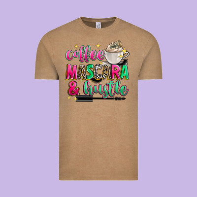 Coffee Mascara And Hustle Vintage Tee Designed By Zillion Design Studio