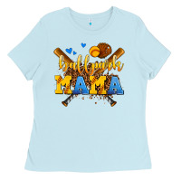 Baby Blue ballpark mama Ladies Tee - AdoDesignShop