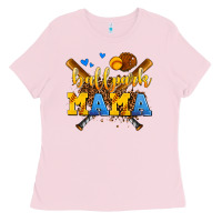 Bubblegum Pink ballpark mama Ladies Tee - AdoDesignShop