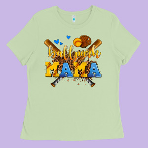 Ballpark Mama Ladies Tee Designed By Adodesignshop