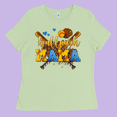 Ballpark Mama Ladies Tee Designed By Adodesignshop