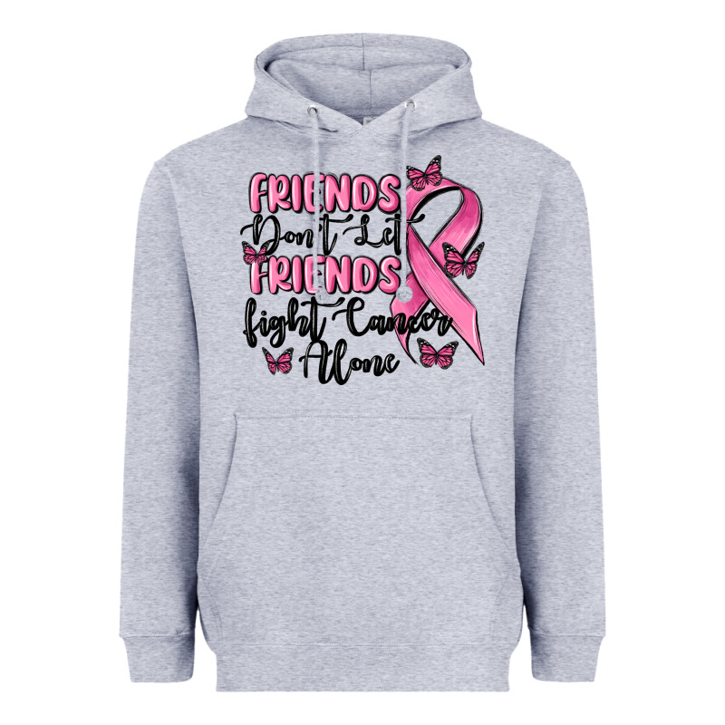 Friends Dont Let Friends Fight Cancer Alone Heavyweight Hoodie by MaliasSmallBusiness | Teevron
