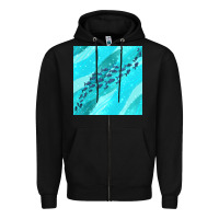 Black fish and sea seamless pattern Zipper Hoodie - BundleAndBundleShop