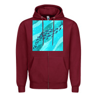 Burgundy fish and sea seamless pattern Zipper Hoodie - BundleAndBundleShop