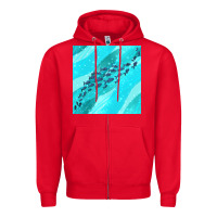 Red fish and sea seamless pattern Zipper Hoodie - BundleAndBundleShop