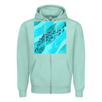 Seafoam fish and sea seamless pattern Zipper Hoodie - BundleAndBundleShop