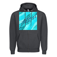Smoke fish and sea seamless pattern Zipper Hoodie - BundleAndBundleShop