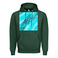 Sports Green fish and sea seamless pattern Zipper Hoodie - BundleAndBundleShop