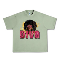 Oil Green Diva juneteenth Urban Heavy Tee - Zillion Design Studio