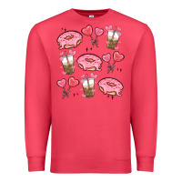 Cardinal valentines day doodles Premium Sweatshirt - MaliasSmallBusiness