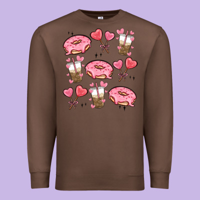 Valentines Day Doodles Premium Sweatshirt Designed By Maliassmallbusiness
