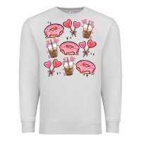 Dove Grey valentines day doodles Premium Sweatshirt - MaliasSmallBusiness