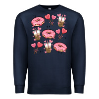 Navy valentines day doodles Premium Sweatshirt - MaliasSmallBusiness