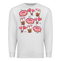 Oatmeal Heather valentines day doodles Premium Sweatshirt - MaliasSmallBusiness