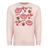 Pale Pink valentines day doodles Premium Sweatshirt - MaliasSmallBusiness