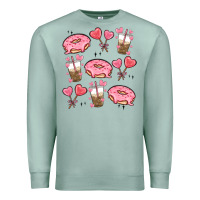 Seafoam valentines day doodles Premium Sweatshirt - MaliasSmallBusiness