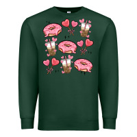 Sports Green valentines day doodles Premium Sweatshirt - MaliasSmallBusiness
