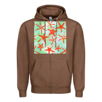 Chestnut starfish seamless pattern Zipper Hoodie - BundleAndBundleShop