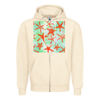 Sandshell starfish seamless pattern Zipper Hoodie - BundleAndBundleShop