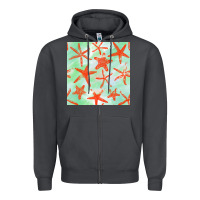 Smoke starfish seamless pattern Zipper Hoodie - BundleAndBundleShop