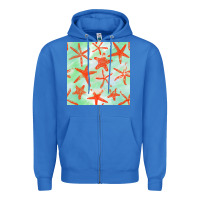 True Royal starfish seamless pattern Zipper Hoodie - BundleAndBundleShop