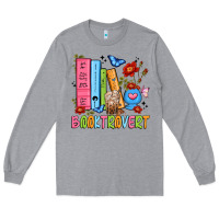 Heather Grey booktrovert Long Sleeve Tee - JahusDesignShop