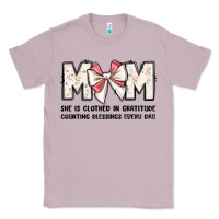 Lilac mom she is clothed in gratitude counting blessings Classic Tee - JahusDesignShop