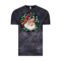 Cloud Black Christmas Santa Claus Vintage Tee - RanaPortraitStore