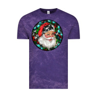 Cloud Purple Christmas Santa Claus Vintage Tee - RanaPortraitStore