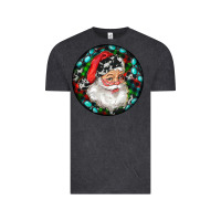 Vintage Black Christmas Santa Claus Vintage Tee - RanaPortraitStore