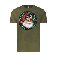 Vintage Olive Christmas Santa Claus Vintage Tee - RanaPortraitStore