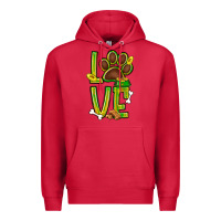 Cardinal Tie dye St. Patrick's Day love dog paw Premium Hoodie - BundleAndBundleShop