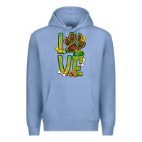 Colony Blue Tie dye St. Patrick's Day love dog paw Premium Hoodie - BundleAndBundleShop