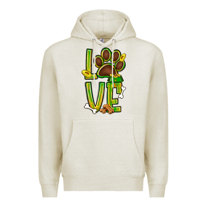 Tie Dye St. Patrick's Day Love Dog Paw Premium Hoodie by BundleAndBundleShop | Teevron