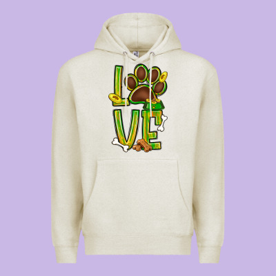 Tie Dye St. Patrick's Day Love Dog Paw Premium Hoodie Designed By Bundleandbundleshop