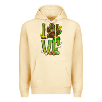 Pina Colada Tie dye St. Patrick's Day love dog paw Premium Hoodie - BundleAndBundleShop
