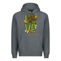Rock Tie dye St. Patrick's Day love dog paw Premium Hoodie - BundleAndBundleShop