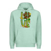 Seafoam Tie dye St. Patrick's Day love dog paw Premium Hoodie - BundleAndBundleShop