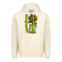 Tofu Tie dye St. Patrick's Day love dog paw Premium Hoodie - BundleAndBundleShop
