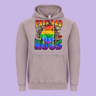 Free Dad Hugs Vintage Hoodie Designed By Zillion Design Studio