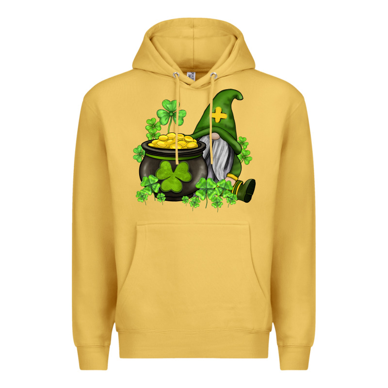 St Patricks Gnome And Pot Of Gold Premium Hoodie by AdoDesignShop | Teevron
