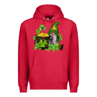 Cardinal st patricks gnome and pot of gold Premium Hoodie - AdoDesignShop
